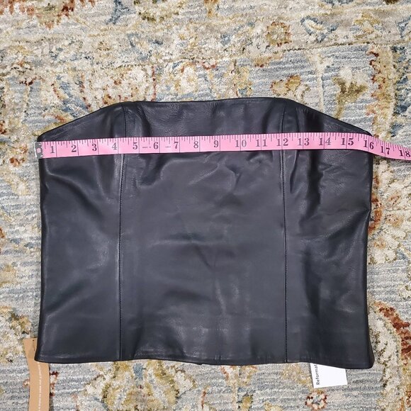 NWT Reformation X Veda Madison Leather Top, Size 8 - Picture 5 of 13